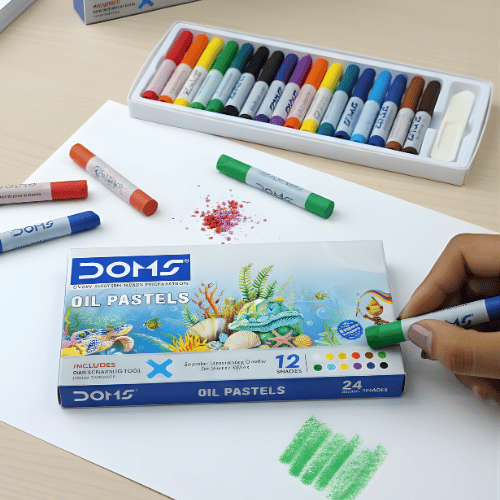 DOMS Oil Pastels - 12 Shades (Assorted)